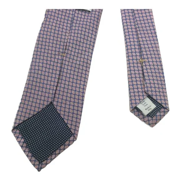 ETON Purple Geometric Silk Tie Made In Italy 59/2.3/4 EX COND